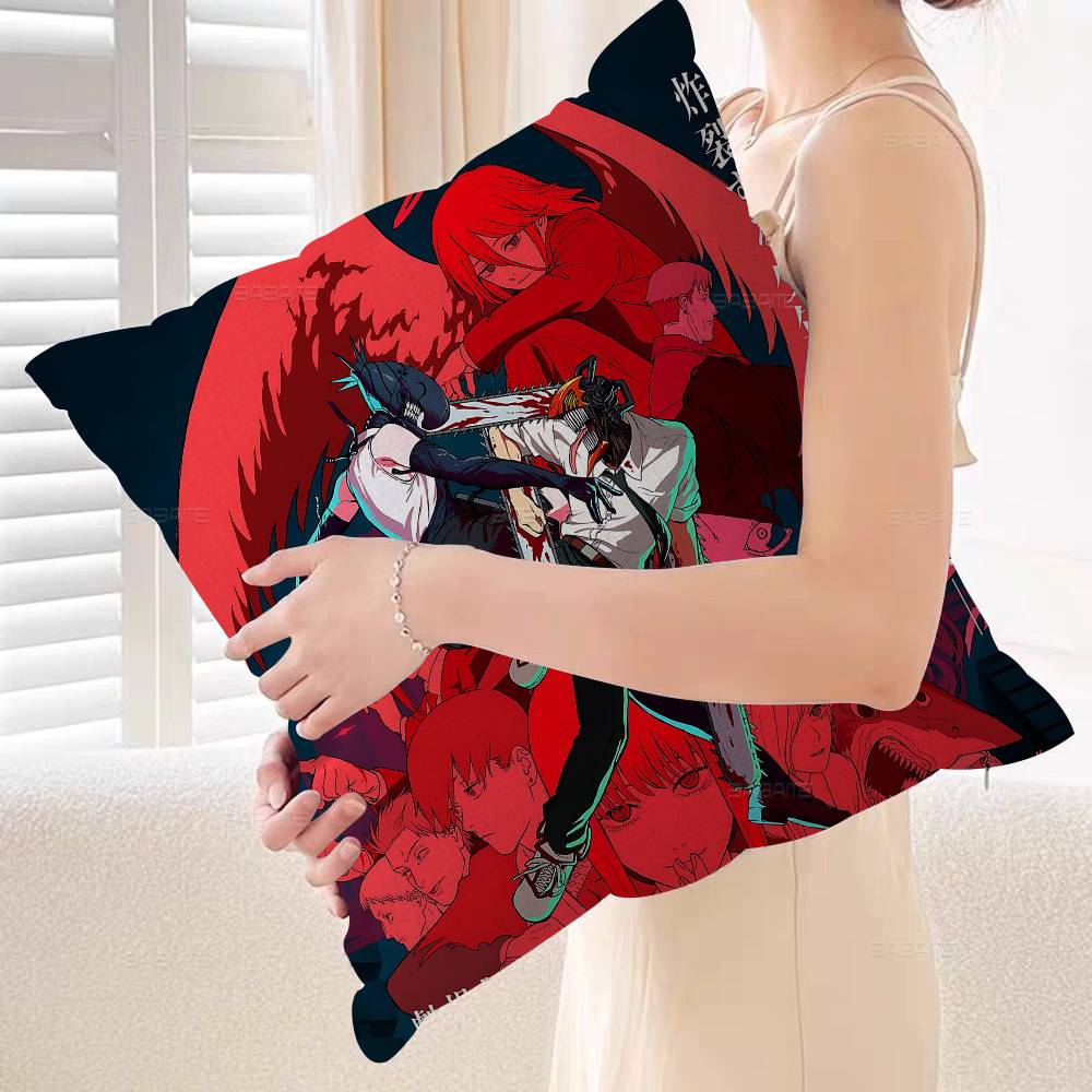 

Anime CChainsaw MMan The Movie Reze Arc Cushion Cover Pillow Cover Decor Pillowcase Printed Cushion Case For Couch 30x30 cm