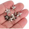50 Sets Leather Rivets Screw Kit, 14mm Star Shape Rivet Studs Zinc Alloy Rivet for Shoes Bags Clothing Decoration(Silver)