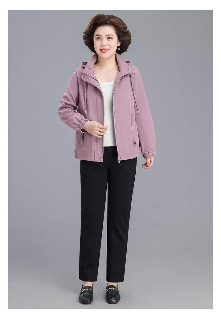 Mother's Day Spring Windbreaker Jacket for Middle-aged Women