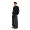 Jeans Cargo Larghi Neri da Uomo Casual Gamba Larga Pantaloni da Jogging Oversize Vintage Dritti Larghi Pantaloni Jeans da Lavoro Morbidi Comodi