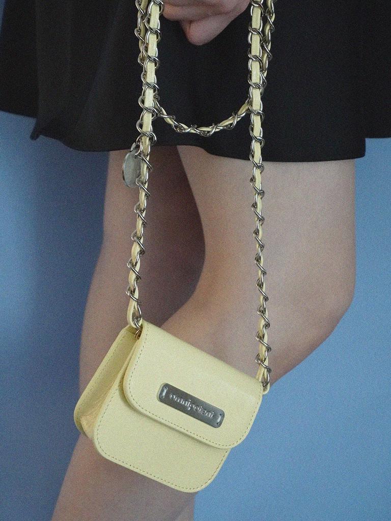 Omnipotent [Leather Chain Ver.] Pin Wallet Bag _Butter