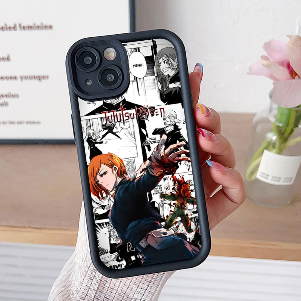 Jujutsu Kaisen Nobara Mobile Phone Case for iPhone 17 16 15 14 13 12 11 Air Pro Max Plus Thicken TPU Colorful Cover Cover Luxury