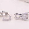 Jewelry Fashion Silver Plated Princess Cut Girl Elegant Crystal Charm Bracelet