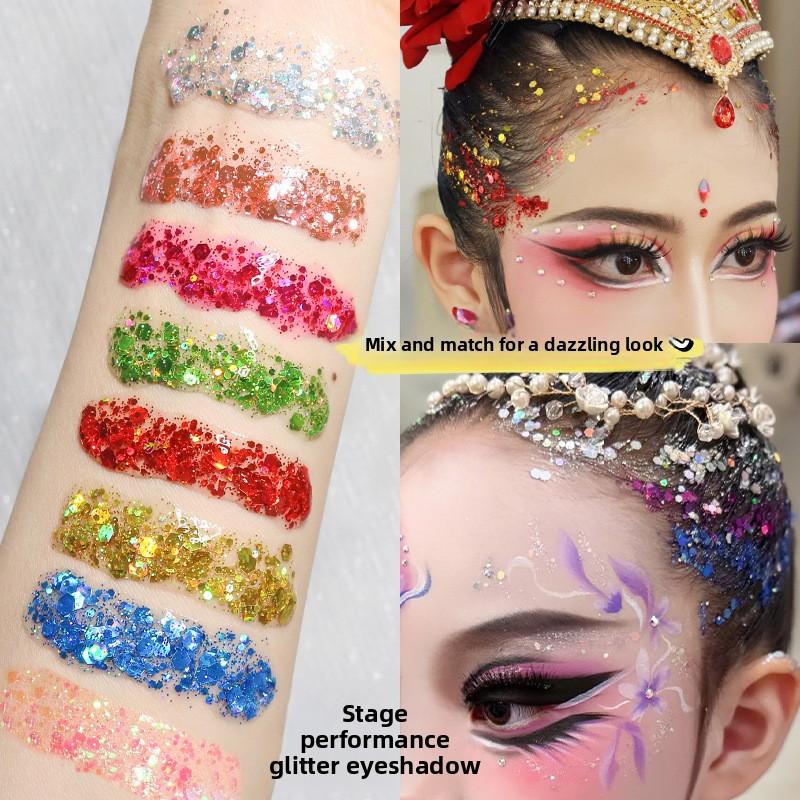 Face Hair Body Glitter Sequins Eyeshadow Colorful Children's Stage Show Makeup Sequins