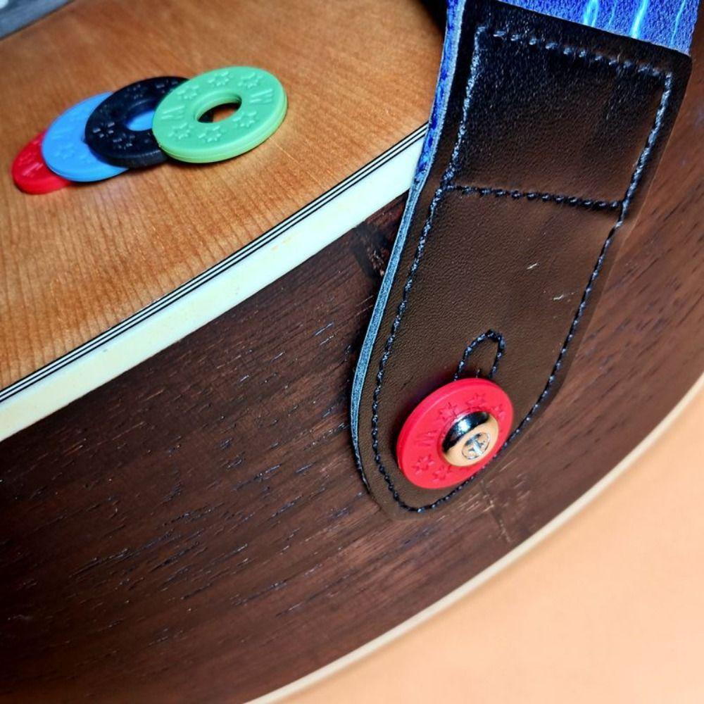 10Pcs Washer Rubber Guitar Strap Lock Blocks PE Guitar Strap Locking Protector  Locking Guitar Strap