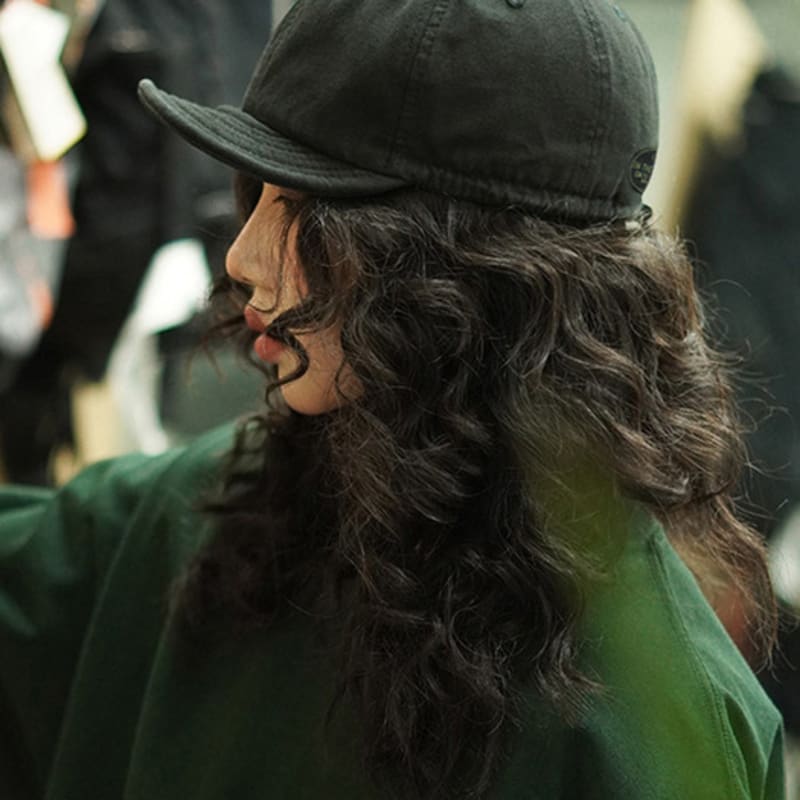 

LOOKING4U On the Moment Band Stopper Cotton Short Cap C4 Black BLACK