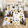 Halloween Duvet Cover Queen Boys Trick or Treat Bedding Set For Kids Teen Room Decor Microfiber Soft Sugar Skull Comforter Cover
