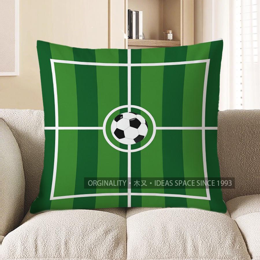 Home Decor Soccer Balls Pattern Decorative Cushion Cover Pattern Cushion Cover Suitable For Sofa Bedroom Car Pillow Cover