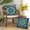 1/4pcs Blue Floral Patterned Pillow Covers Sofa Cushion Cover Home Bedroom Room Decoration