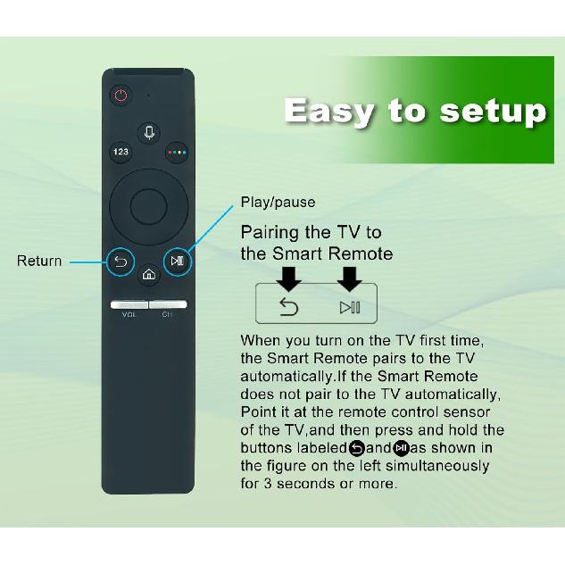 BN59-01274A Replaced Voice Remote fit for Samsung TV UN40MU6300F UN43MU6300F UN55MU6300F UN50MU6300F UN65MU7000F UN49MU6500F UN55MU6500F UN65MU6500F