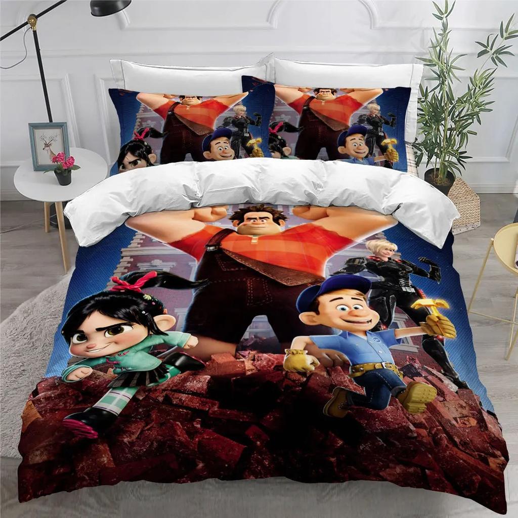 Wreck-It Ralph Quilt Pillowcase Duvet Cover Set Hd Comforter Cover For Kids Bedding Sets Bedclothes Bedroom Decor