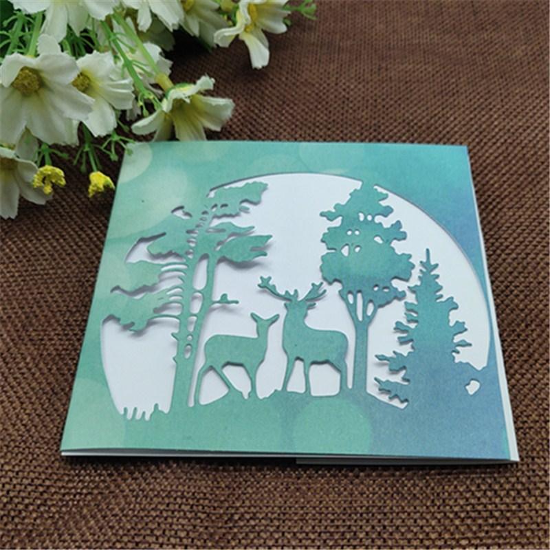 1pcs Christmas Tree Cutting Dies Stencils Animal Deer Frames Metal Cutting Dies Stencils For DIY Scrapbooking Album Paper Card