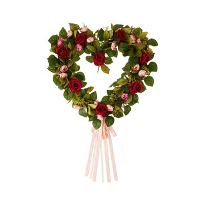 55cm Rose Valentine's Day Heart-Shaped Wreath
