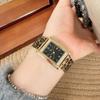 Diamant-Quadrat Damenarmbanduhr Wasserdicht Mode Luxus Leopardenmuster Armband Damen Neuankunft Damen Geschenkuhr