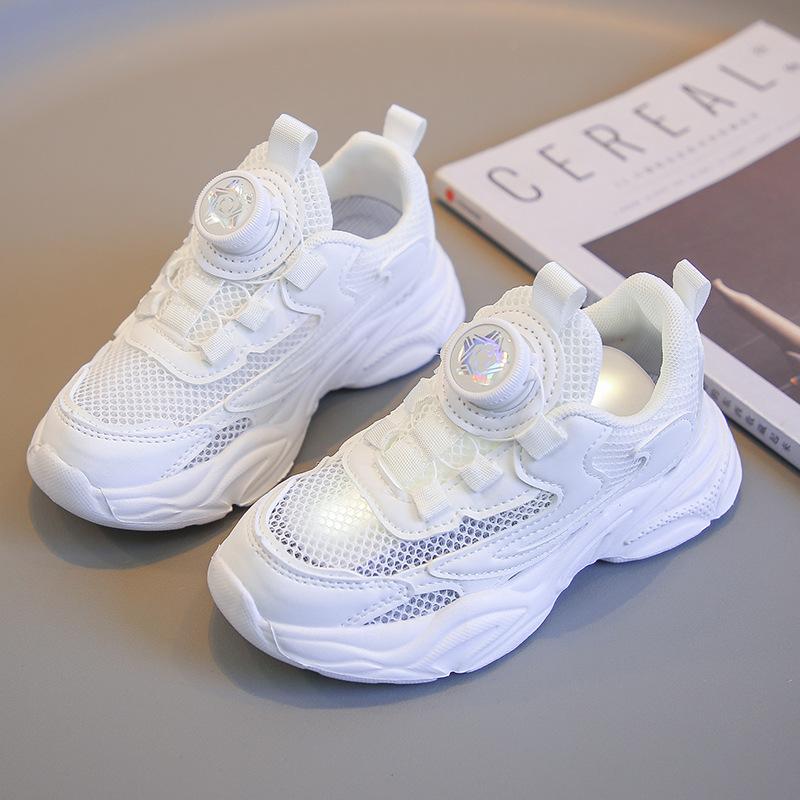 

Обувь для мальчиков, сетчатая обувь с вращающейся пряжкой, спортивная обувь 41