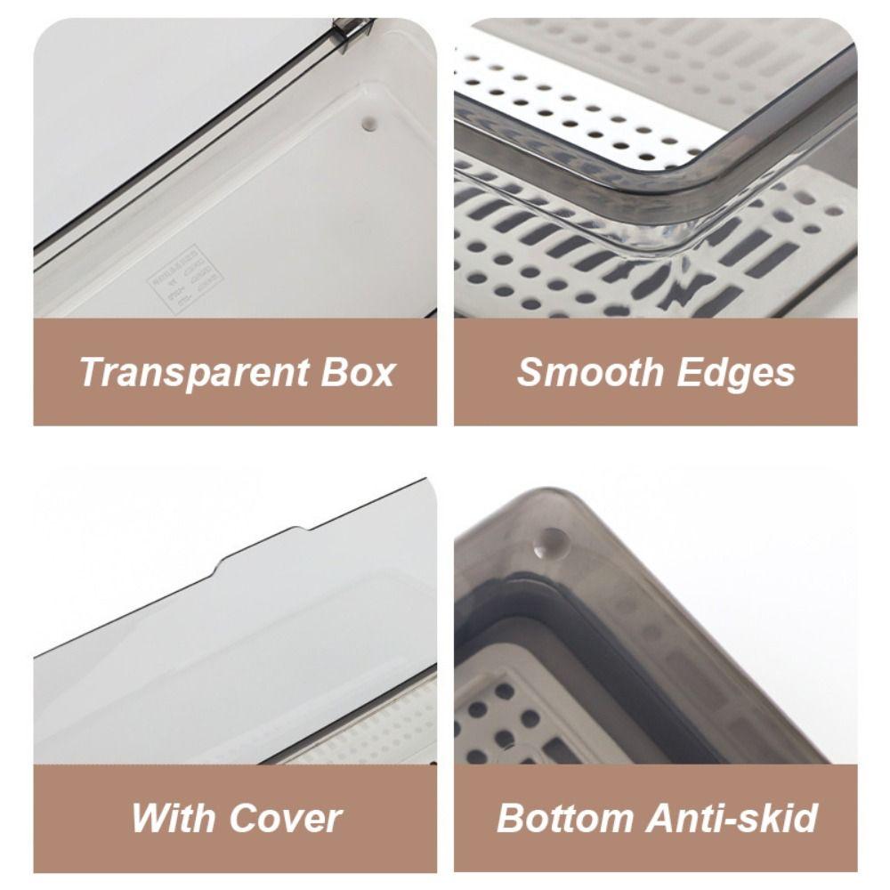 Drainage Chopstick Cage Dust-proof Stationery Container High Quality Utensils Storage Box  Kitchen