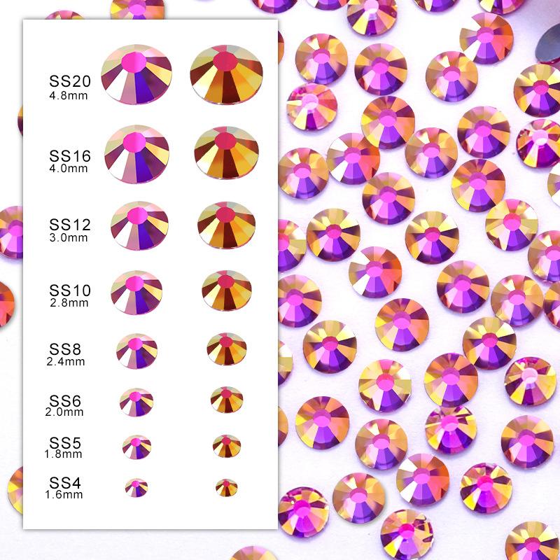 Pujiang Strass Pfirsichrot Ab Phnom Penh Rot Ab Nagel Diamant Schmuck Tasche Multi-Größe DIY Bekleidungszubehör