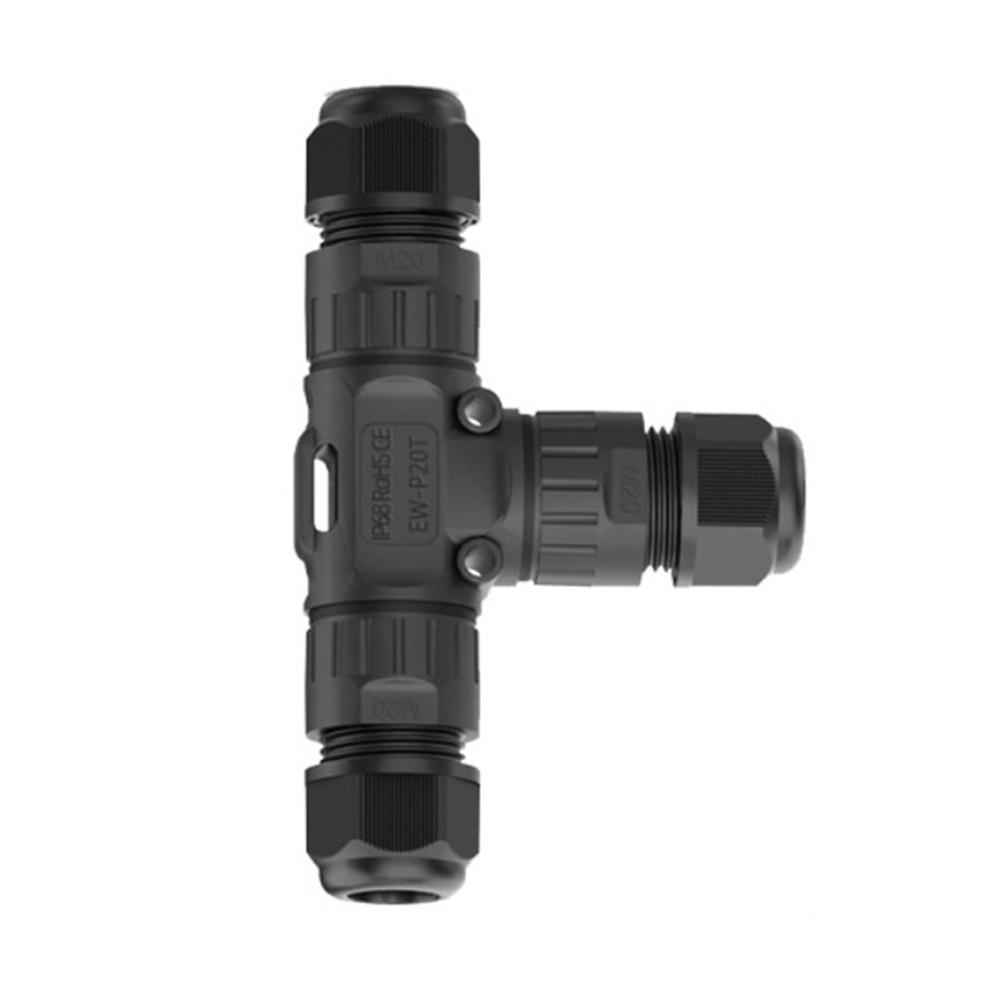 2/3 Core Three-Way Screw Card Connector P20T Type Quick Waterproof Connector Designed for Outdoor Electrical and Solar Panel Use