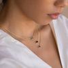 Collana con Pietra di Nascita Acciaio al Titanio Ciondolo Geometrico Per Donne Uomini Regalo