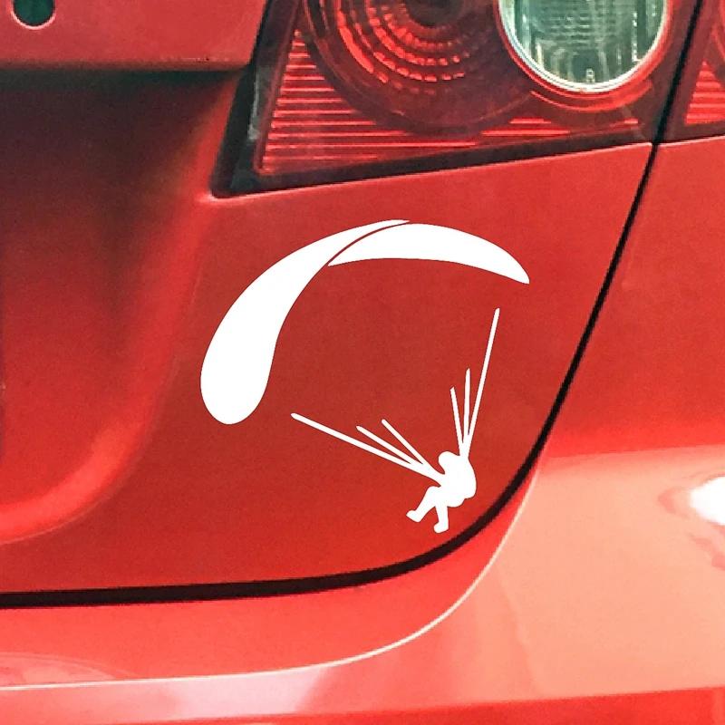 Car Paragliding Art, Flying Skydive Sport, Cool Graphic Decoration, Waterproof Cover, Scratch Sticker 11cmx10 5cm