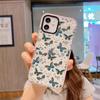 North American station isn't full of wind, butterfly flower mobile phone case iPhone15 anti-drop transparent mobile phone case Apple 17Pro
