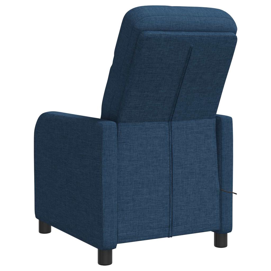 Massage Recliner Blue Fabric