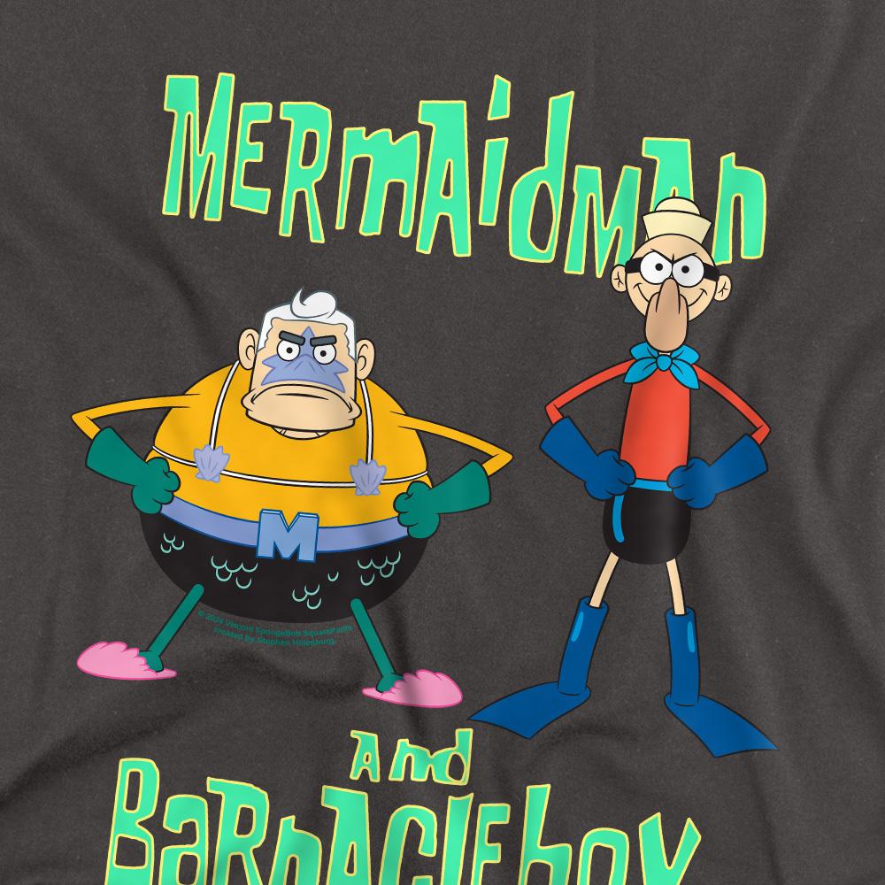 SpongeBob SquarePants Unisex Adult Mermaid Man & Barnacle Boy T-Shirt