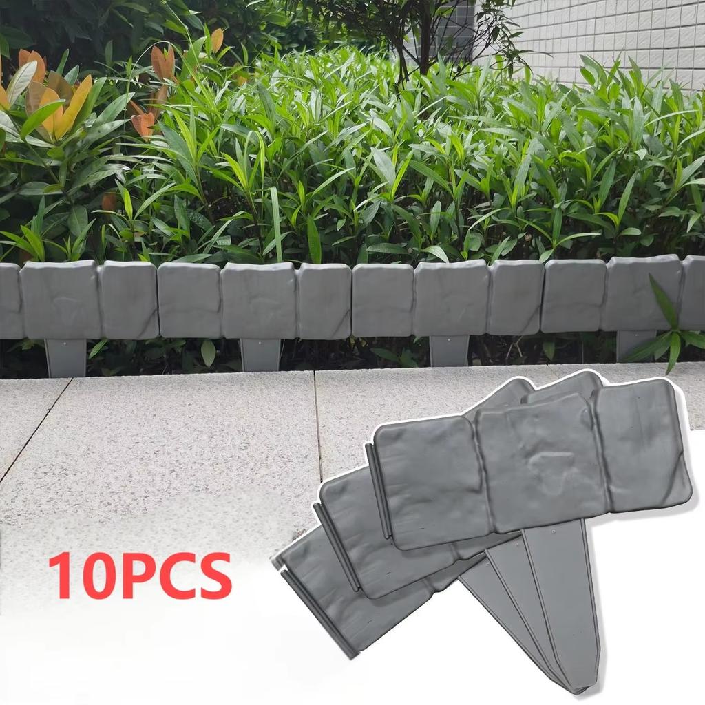 20pcs Garden Supplies Plastic Fence Flower Pot Decoration Pathway Ornaments Lawn Border Fencing Easy To Use