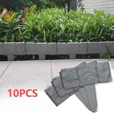 20pcs Garden Supplies Plastic Fence Flower Pot Decoration Pathway Ornaments Lawn Border Fencing Easy To Use
