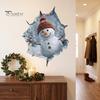 Christmas Classroom Decorations Wall Stickers, 3D Holiday Decals for Living Room Bedroom And Party Home Accents Decor, Removable PVC Festive