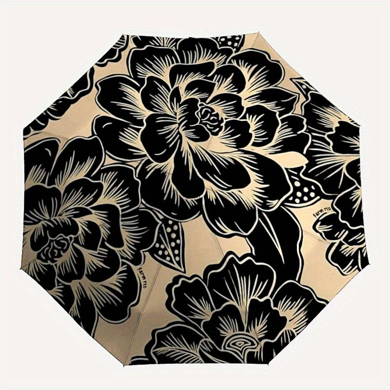 

1pc Floral Pattern Automatic Open/close, All-Season Portable Folding Umbrella for Friends, Travel, Everyday, Events yy250812142