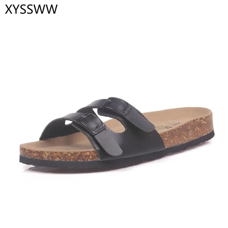 

Fashion 4 color Fashion Summer Cork Slipper Sandals Women Casual Beach Mixed Color Flip Flops Slides Shoe Flat With Plus Size 35-43 35