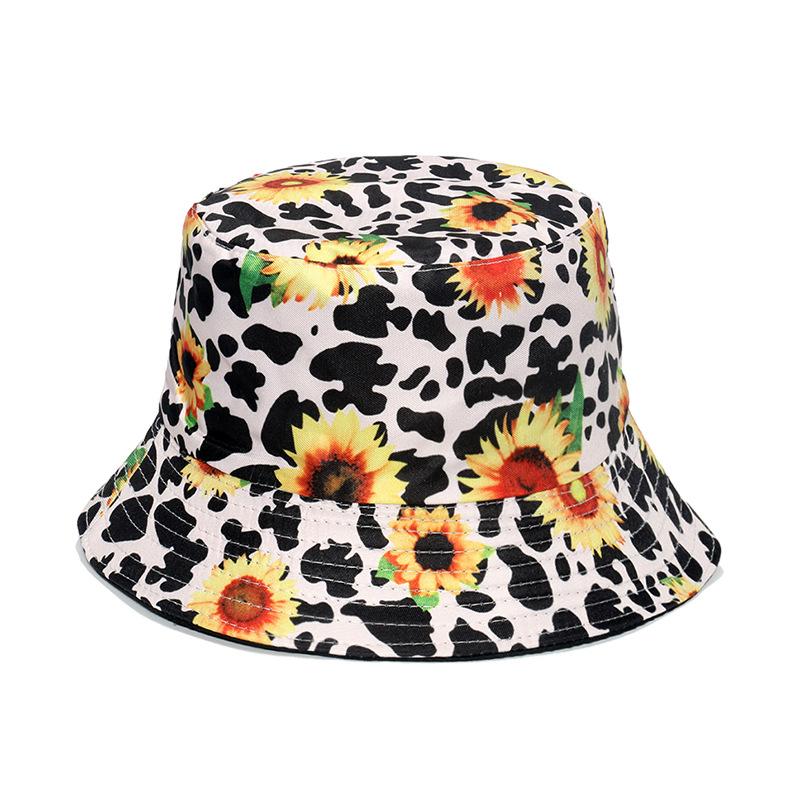 Unisex Vegetables Fruits Print Bucket Hats For Women Girls Summer Double-Sided Foldable Panama Sun Hat Fruit Bob Fisherman Caps