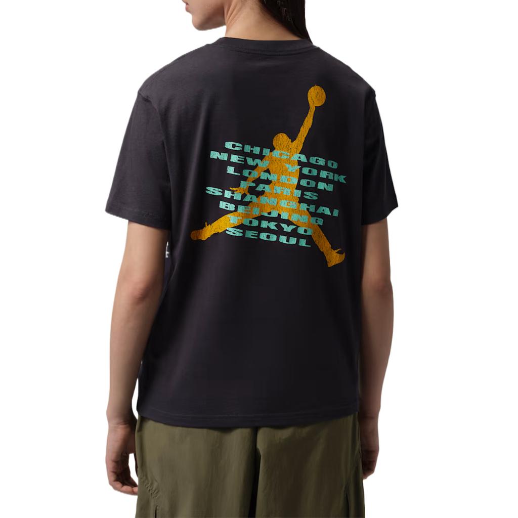 Women's Jordan T-Shirts Women's Black Crew Neck Moderate