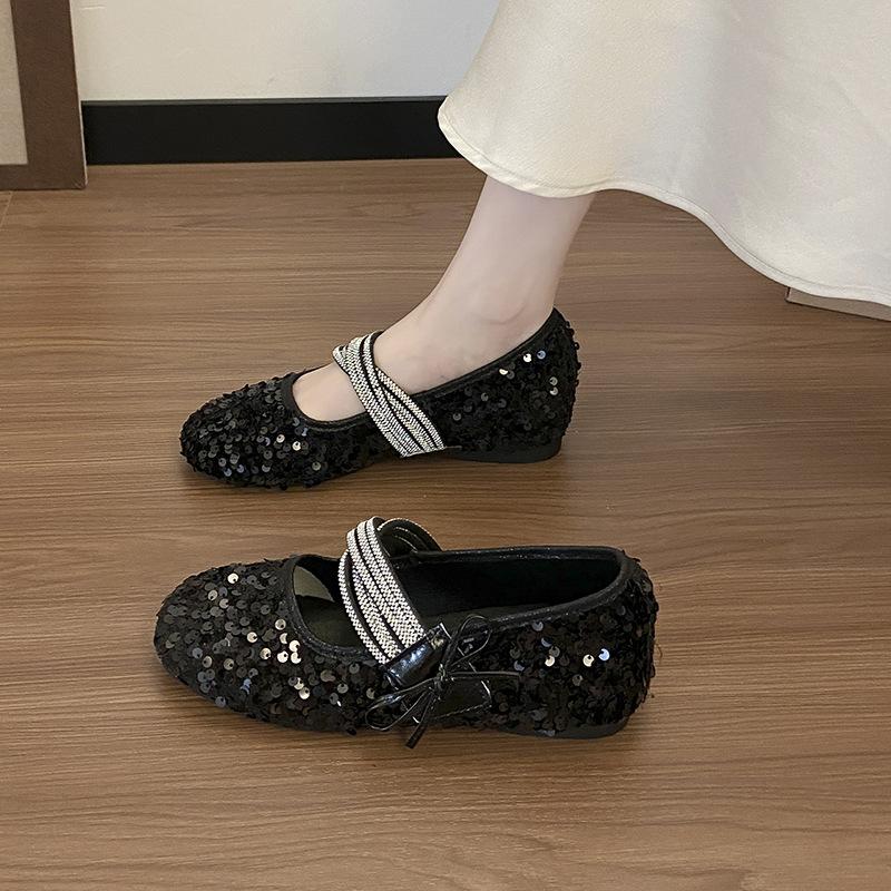 French small fragrant style Mary Jane inner height-increasing shoes children's 2025 new popular autumn versatile single shoes with skirts