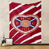 Heart-Shaped Crest with H.M.F.C. Logo Patterned Tapestry Decorative Wall Hanging, Home Bedroom Living Room Decor