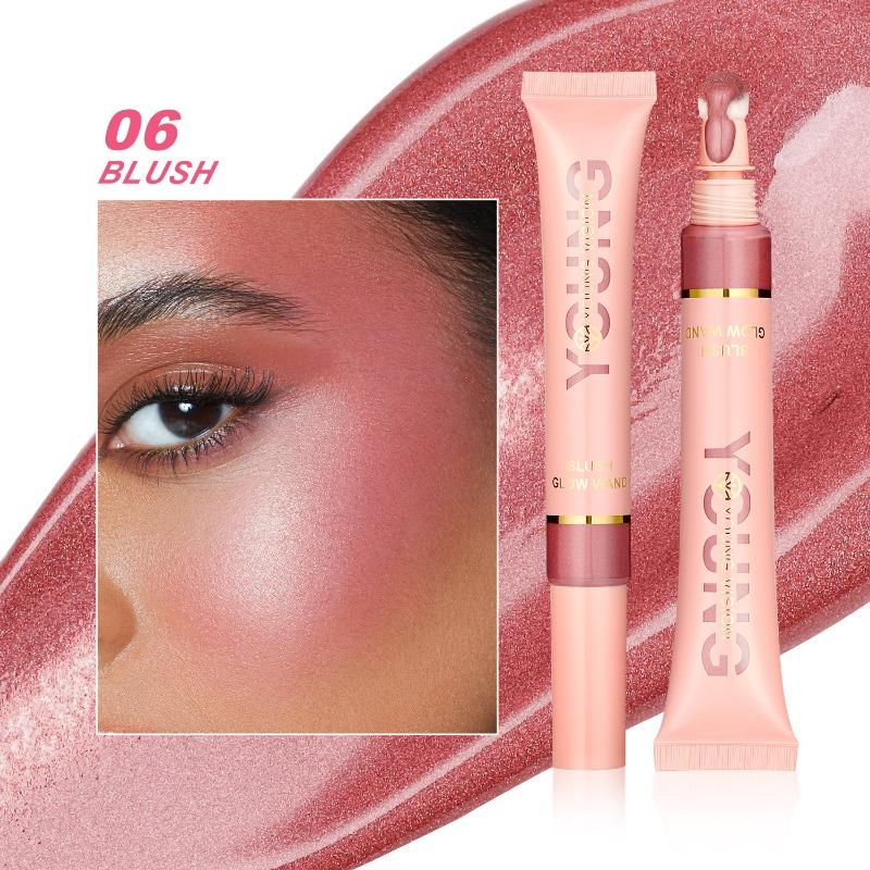 YOUNG VISION Liquid Air Cushion Blush Highlighter Pearlescent and Fine Blush Liquid Easy To Handle and Carry