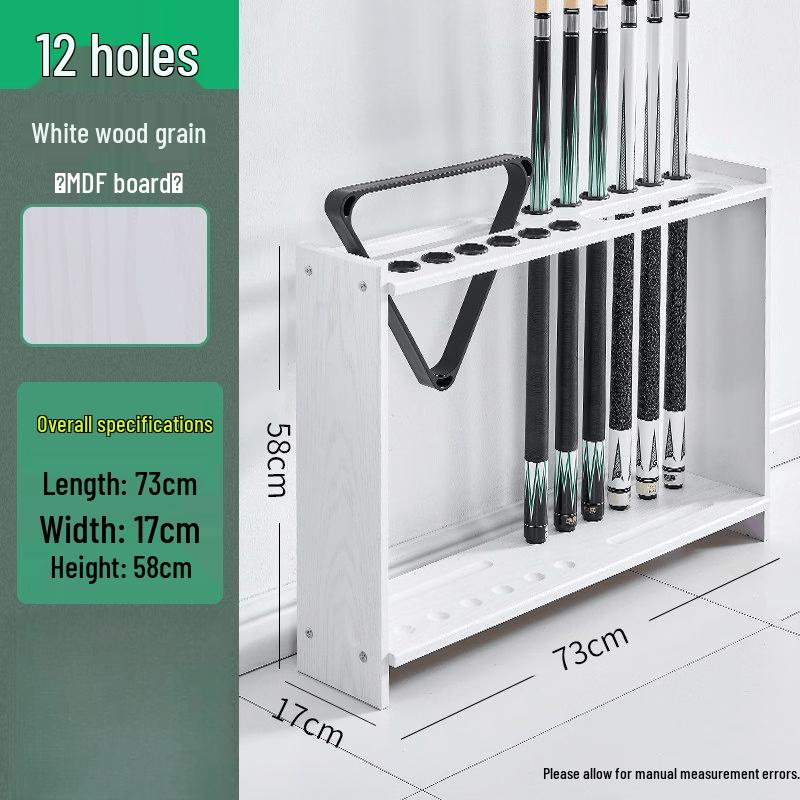 Jun Ding Ying White Wood Grain 12-Cue Floor Rack
