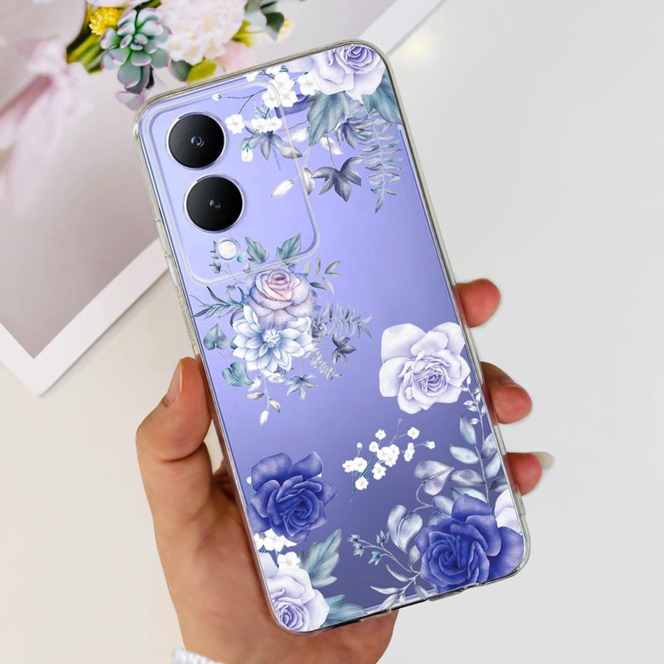 For Vivo Y17s Case 2023 Elegant Pattern Soft Silicone TPU Phone Back Cover For Vivo Y17s 4G VivoY17s Y 17S Bumper