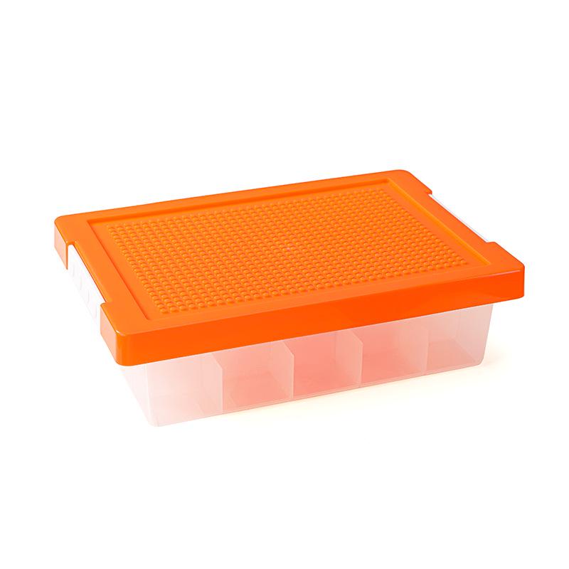 Lego Small Part Storage Box with Lid - Multi-Layer Organizer for Children's Building Blocks