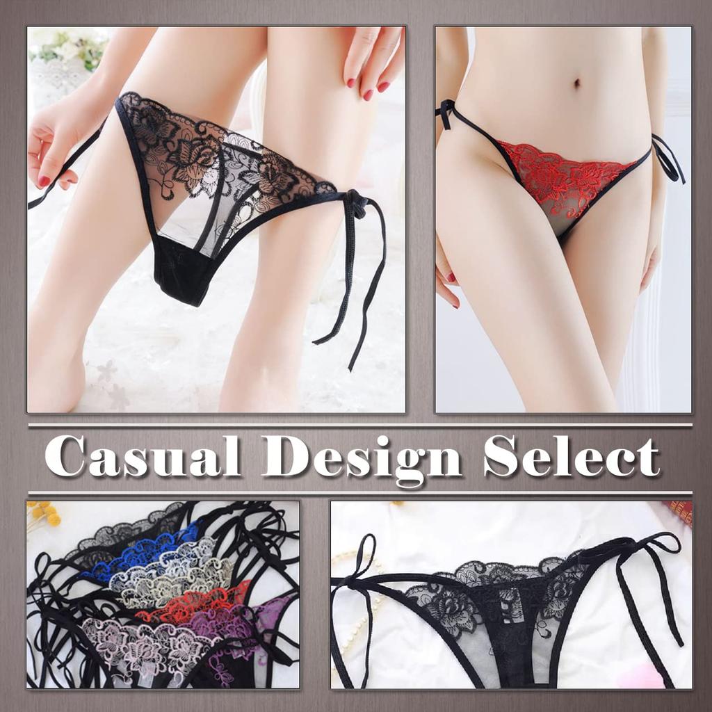 ONE LIMITATION Floral Embroidered Sexy Underwear for PT006 T-Back Panties, Women, (2. Pink)