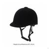 Casco de Montar de Terciopelo con Carcasa Redondeada, Ala Corta Negra, Equipo Deportivo para Jinetes