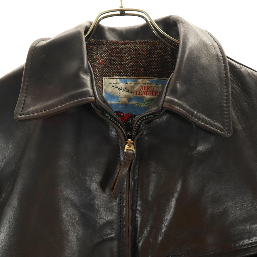 AERO LEATHER Made in Scotland leather jacket 38 black Men's Used