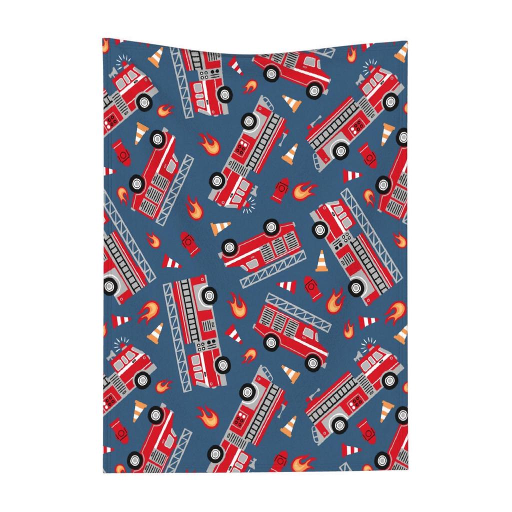 Firefighter Theme Printed Blanket for Sofa Bed Travel Camping Living Room Office Conditioning Blanket for All Seasons Gifts