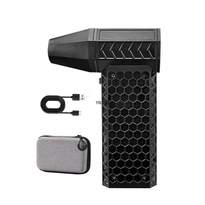 

Мини турбореактивный вентилятор турбовентилятор с бесщеточным двигателем 130000 об/мин, высокоскоростной канальный вентилятор 52 м/с, электрический воздуходув чёрный