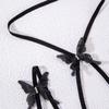 Neue Gothic Punk Schmetterling Bein Kette für Damen Mädchen Sexy Schwarze Spitze Bein Arm Bandage Knöchel Mode Anhänger Schmuck Party