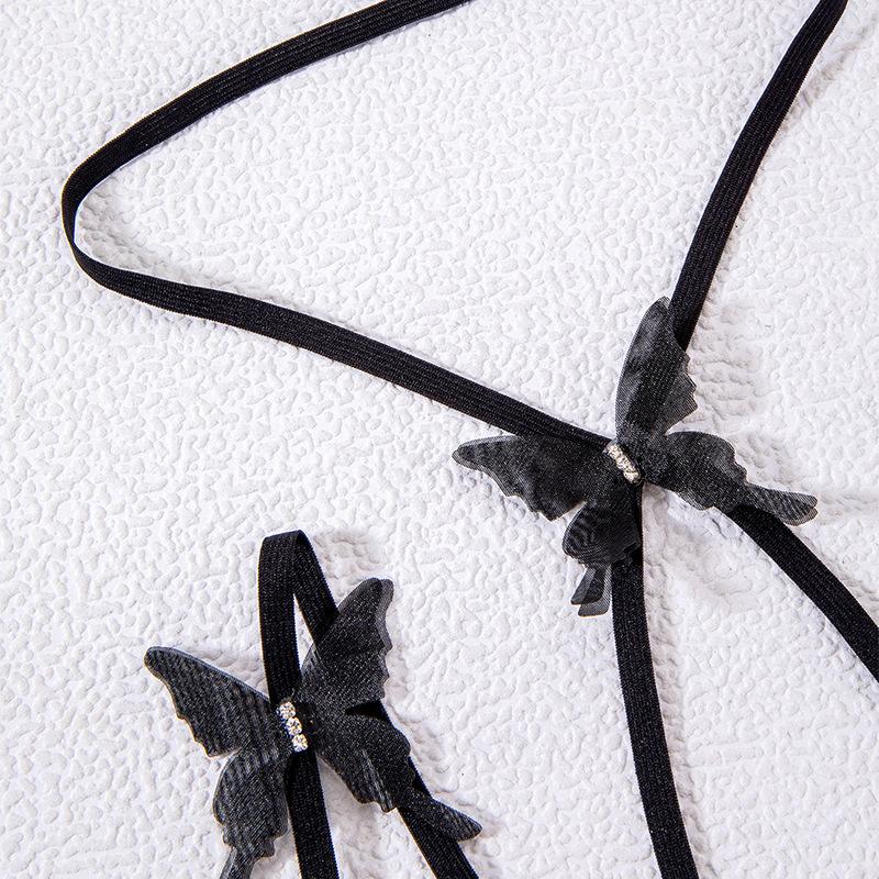 Neue Gothic Punk Schmetterling Bein Kette für Damen Mädchen Sexy Schwarze Spitze Bein Arm Bandage Knöchel Mode Anhänger Schmuck Party