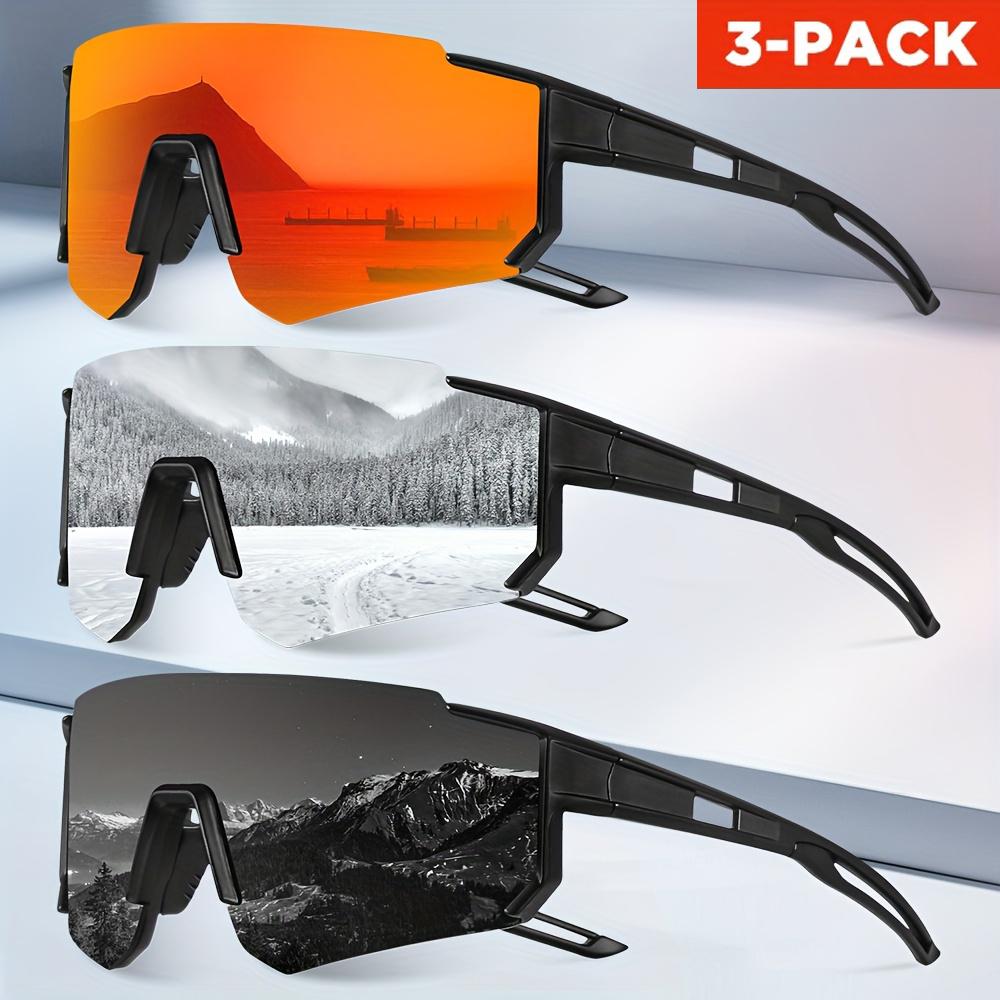 1/3PCS Oversize Outdoor Cycling Sunglasses Men Women Driving Bike Glasses Bicycle Sports Climbing Protective UV400 Goggles