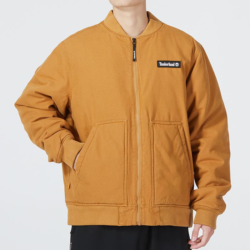Timberland Casual Flight Collar Zip Jacket Men Jackets Yellow A5VFN-P47