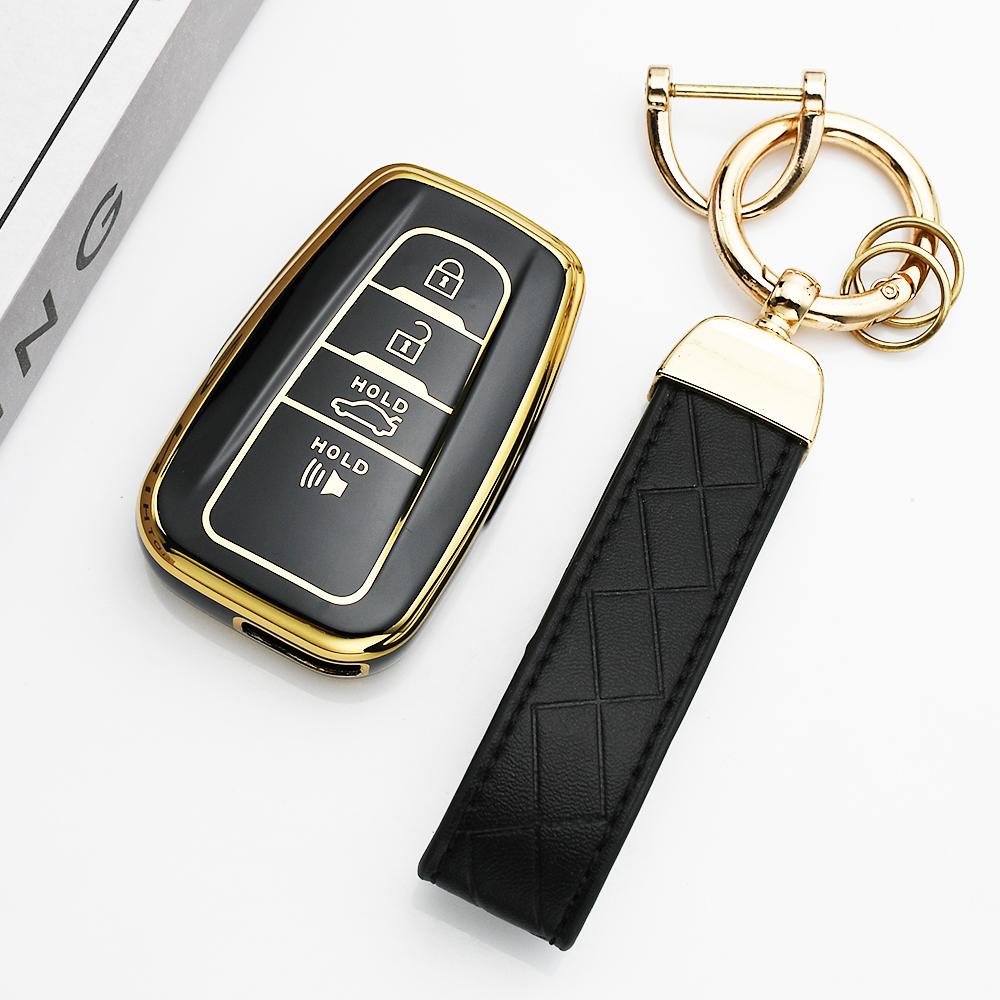 4 Buttons For Toyota Hilux Prius Land Cruiser Prado Corolla Camry Rav4 Chr C-Hr Soft Car Key Case Full Cover Shell Protector